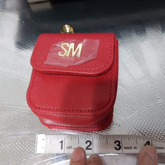 STEVE MADDEN Small Clip On Pouch Coin Purse Clip On Handbag Keychain Red - Picture 5 of 6